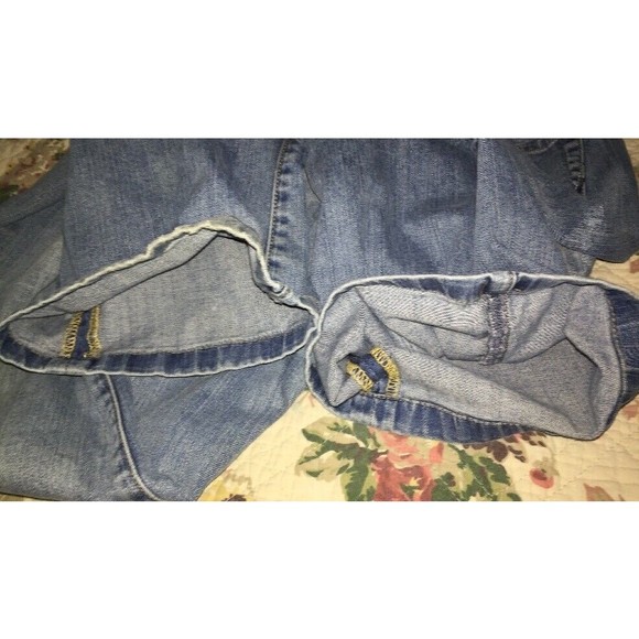 Converse One Star Womens Jeans 6 30x32 Cotton Spandex Blend Blue Worn Distressed - Picture 5 of 12